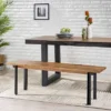 Pisgah Handcrafted Modern Industrial Mango Wood Dining Bench Country Brown/Black - Christopher Knight Home 2 Pisgah Handcrafted Modern Industrial Mango Wood Dining Bench Country Brown/Black - Christopher Knight Home -Famous Furniture Store GUEST a2c6dc69 4376 4d05 b8cf 1365b1567331