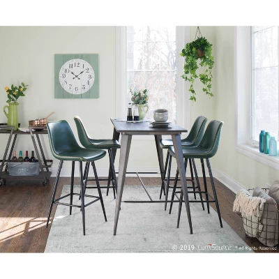 Oregon Industrial Counter Table Antique/Espresso - LumiSource 9 Oregon Industrial Counter Table Antique/Espresso - LumiSource - Image 7