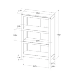 48" Carson 3 Shelf Bookcase - Threshold™ -Famous Furniture Store GUEST a35a203d 2822 4d50 8eed 8de12cce8680