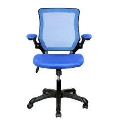 Mesh Task Office Chair With Flip Up Arms Blue - Techni Mobili -Famous Furniture Store GUEST a396f803 cbff 4dd8 b5c0 63edf184ad23