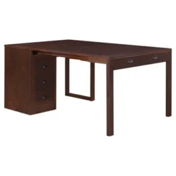 Expanding Desk With Ottoman And Converts To Table Expresso Brown - Stakmore -Famous Furniture Store GUEST a3bf404d 1e3e 4bc9 9a1b 5eb8f94dd7a4