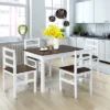 Costway 5pcs Dining Set Solid Wood Compact Kitchen Table & 4 Chairs Modern -Famous Furniture Store GUEST a3c1672a fd9e 4e4b 9f00 4ec12f9cef37
