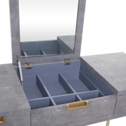 Contemporary Wood Console Table Dressing Table Desk With Mirror And Stool Set - Olivia & May -Famous Furniture Store GUEST a44d40bb 20d7 4b02 9a79 50dbdb7f8a50