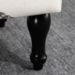 HOMCOM Linen-Touch Upholstered Fabric Ottoman Bench Bed Stool For Bedroom, Entryway, Living Room 10 HOMCOM Linen-Touch Upholstered Fabric Ottoman Bench Bed Stool For Bedroom, Entryway, Living Room -Famous Furniture Store GUEST a4aa74ba f835 481f b861 bc2311364156