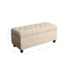 Ainsley Button Tufted Storage Bench - HomePop