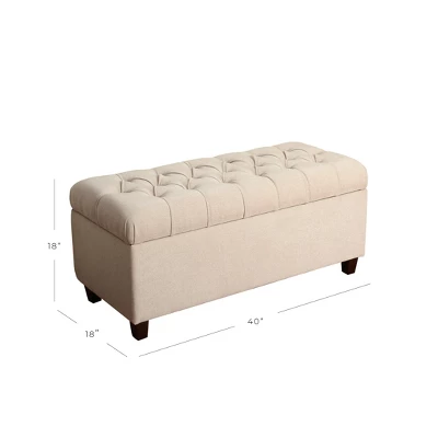Ainsley Button Tufted Storage Bench - HomePop 3 Ainsley Button Tufted Storage Bench - HomePop