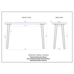 Alaterre Furniture Hairpin Natural Brown Live Edge Media Console Table Metal And Wood -Famous Furniture Store GUEST a58b31b3 5948 49a2 b002 92d9a3f5ae1f