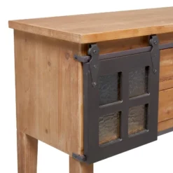 Industrial Wood Console Table Dark Brown - Olivia & May -Famous Furniture Store GUEST a5ac20e9 8430 4c62 ba93 6c3e2ff4c8c6