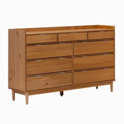 Mid-Century Modern Solid Wood 9 Drawer Horizontal Dresser - Saracina Home -Famous Furniture Store GUEST a5d5644c 70fb 4098 a150 33db6395ee8f
