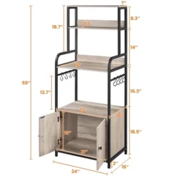 Yaheetech 59" Kitchen Storage Rack With Cabinet And Shelves -Famous Furniture Store GUEST a6157097 1157 42da b3da 26fd745ddeea