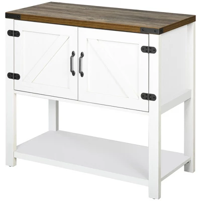 HOMCOM 2-Door Free Standing Sideboard Console Table With Bottom Shelf, Entryway 9 HOMCOM 2-Door Free Standing Sideboard Console Table With Bottom Shelf, Entryway - Image 7