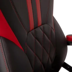 Emma And Oliver Ergonomic High Back Swivel Gaming Chair With Diamond Stitch Black Faux Leather Upholstery With Red Accent Stripes, Padded Arms 23 Emma And Oliver Ergonomic High Back Swivel Gaming Chair With Diamond Stitch Black Faux Leather Upholstery With Red Accent Stripes, Padded Arms -Famous Furniture Store GUEST a6da5609 695b 4503 b9de ab9432a81c1d
