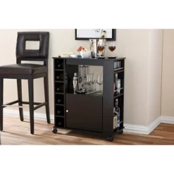 Ontario Modern & Contemporary Dark Brown Wood Modern Dry Bar & Wine Cabinet - Baxton Studio -Famous Furniture Store GUEST a75f23fd 1191 42ad a9b8 81a609f729cd