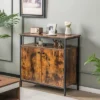 Costway Industrial 2-Door Buffet Sideboard Kitchen Cupboard Storage Cabinet With Open Shelf