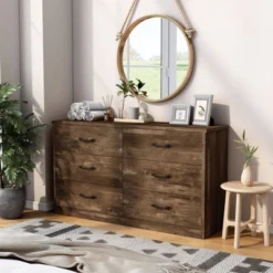 Culver Rustic 6 Drawer Dresser With Usb Ports Walnut - MiBasics 16 Culver Rustic 6 Drawer Dresser With Usb Ports Walnut - MiBasics -Famous Furniture Store GUEST a913eeb2 aa47 472b 8e7d 697c24ad073e