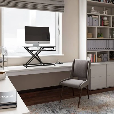 Sit-Stand Converter Desk Black - CorLiving 3 Sit-Stand Converter Desk Black - CorLiving