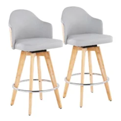 Set Of 2 Ahoy Bamboo/Polyester Counter Height Barstools - LumiSource -Famous Furniture Store GUEST aa7fdfd0 3049 4764 a145 e99fd3e28116