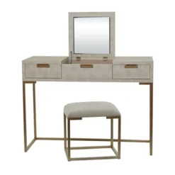 Contemporary Wood Console Table Dressing Table Desk With Mirror And Stool Set - Olivia & May -Famous Furniture Store GUEST aa8db9d1 4b6c 4336 a8bf e7e36df76204