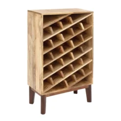 Modern Wood Wine Rack Brown - Olivia & May -Famous Furniture Store GUEST ab3cd36f 49c6 450a 832c 015ded0aac46