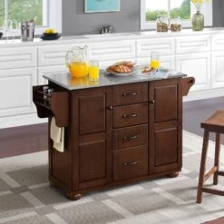 Eleanor Stainless Steel Top Kitchen Island Mahogany/Stainless Steel - Crosley 16 Eleanor Stainless Steel Top Kitchen Island Mahogany/Stainless Steel - Crosley -Famous Furniture Store GUEST abd17096 80a4 4dbe b4ff c485c23d7a24