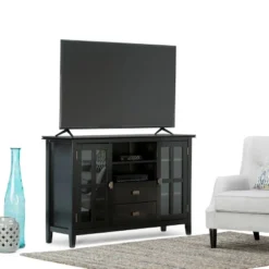 Stratford Solid Wood Tall TV Stand For TVs Up To - WyndenHall