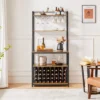 Yaheetech 65" Wine Bakers Rack Freestanding Wine Rack With Glass Holder And Wine Storage, Rustic Brown 2 Yaheetech 65" Wine Bakers Rack Freestanding Wine Rack With Glass Holder And Wine Storage, Rustic Brown -Famous Furniture Store GUEST abfcf82e be60 4d75 b401 b409790ccacc