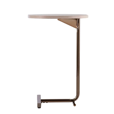 Molong Round C Table White/Champagne - Aiden Lane 4 Molong Round C Table White/Champagne - Aiden Lane - Image 2