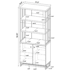 70.75" Milbrook 3 Shelf Bookcase Rustic Oak - Coaster 9 70.75" Milbrook 3 Shelf Bookcase Rustic Oak - Coaster -Famous Furniture Store GUEST acc5b52b 2e4c 4385 ae40 08121ef43e60