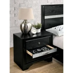 2pc Queen Whether By Bed With Nightstand Black - MiBasics -Famous Furniture Store GUEST ad5e93c1 cc8d 411c 9a2e 079ea0ecafc9