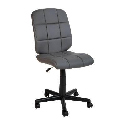Emma And Oliver Mid-Back Quilted Vinyl Swivel Task Office Chair 12 Emma And Oliver Mid-Back Quilted Vinyl Swivel Task Office Chair - Image 10