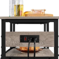 Yaheetech Vintage Kitchen Island Baker's Rack With Power Outlet Utility Microwave Stand -Famous Furniture Store GUEST adc5c787 6c43 4760 be4a 0aefd8f0cc5a