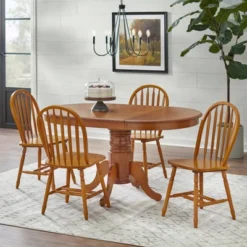 Farmhouse Extendable Dining Table Wood/Oak - Buylateral -Famous Furniture Store GUEST aded85e7 24bb 4972 a80f 0822c89ced4f