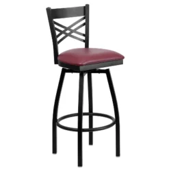 Emma And Oliver 2 Pack "X" Back Swivel Metal Barstool -Famous Furniture Store GUEST ae166b17 c67b 488f b3b9 aeee18f1591b