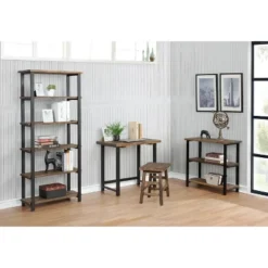 31" Pomona 2 Shelf Bookshelf Metal And Solid Wood Natural - Alaterre Furniture 13 31" Pomona 2 Shelf Bookshelf Metal And Solid Wood Natural - Alaterre Furniture -Famous Furniture Store GUEST b015d85f 8c9f 43ea a68e cb9f9b22af86