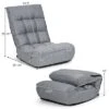 Costway 4-Position Floor Chair Folding Lazy Sofa W/Adjustable Backrest& Headrest Gray -Famous Furniture Store GUEST b03bae51 de54 417f 98a7 dbd13837efbb