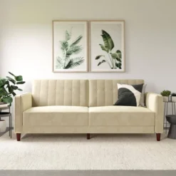 Isabella Tufted Transitional Futon - Room & Joy -Famous Furniture Store GUEST b09e5f97 02f1 4021 a1d3 6f1c53f77d19