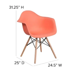Emma And Oliver Plastic Accent Dining Chair With Arms And Wooden Legs 19 Emma And Oliver Plastic Accent Dining Chair With Arms And Wooden Legs -Famous Furniture Store GUEST b0bbc965 5f42 48fc a575 a67236303f80