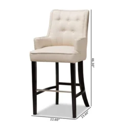 2pc Aldon Upholstered And Wood Bar Stool Set - Baxton Studio 17 2pc Aldon Upholstered And Wood Bar Stool Set - Baxton Studio -Famous Furniture Store GUEST b0d6c8c4 f07d 4d8d 9390 57613d80586a