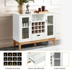 Costway Wood Storage Cabinet W/ Rack & Drawer -Famous Furniture Store GUEST b0fadd88 5912 4905 a37d 82c99249e523