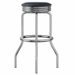 3pc Summit Bar Height Dining Sets With Swivel Stools Black/Bright Chrome - Winsome -Famous Furniture Store GUEST b1841786 fc16 40b4 9b0a 483164856200