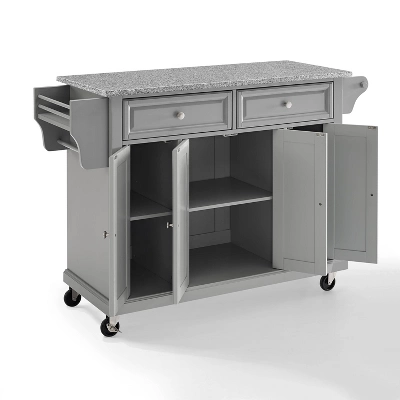 Solid Granite Top Kitchen Cart/Island Vintage Gray - Crosley 6 Solid Granite Top Kitchen Cart/Island Vintage Gray - Crosley - Image 4