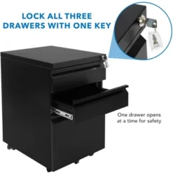 Mount-It! Mobile File Cabinet With 3 Drawers, Under Desk Rolling Storage , Black -Famous Furniture Store GUEST b1a75847 4c5c 433e 910b eb2f05e8dac3