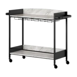 City Life Bar Cart With Wine Glass Rack - South Shore -Famous Furniture Store GUEST b1c49635 bed3 4480 957d f9a750c50868
