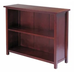 30" 2 Shelf Verona Storage With 6 Baskets Walnut/Black - Winsome