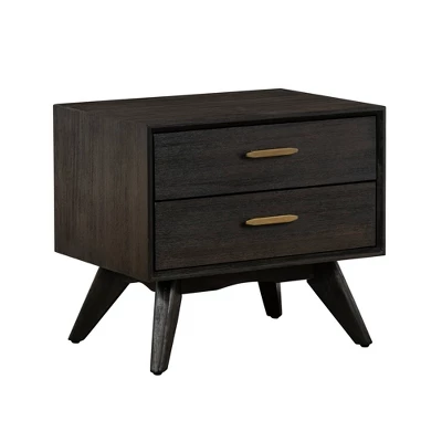 2 Drawer Baly Mid-Century Modern Nightstand - Armen Living 10 2 Drawer Baly Mid-Century Modern Nightstand - Armen Living - Image 8