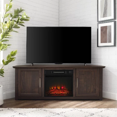 Camden Corner TV Stand For TVs Up To 60" With Fireplace - Crosley 4 Camden Corner TV Stand For TVs Up To 60" With Fireplace - Crosley - Image 2