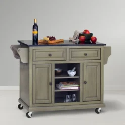Glenwillow Home Kitchen Cart With Locking Casters -Famous Furniture Store GUEST b272869e c3df 47b2 a719 819ac3036f3e