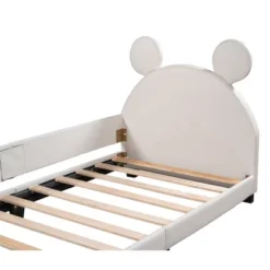 Twin Size Upholstered Daybed With Cartoon Ears Shaped Headboard-ModernLuxe 15 Twin Size Upholstered Daybed With Cartoon Ears Shaped Headboard-ModernLuxe -Famous Furniture Store GUEST b41a50a1 2b0a 4f9a a141 38328b9c92c9
