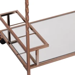 Iverson Metal Mirrored Bar Cart - Aiden Lane -Famous Furniture Store GUEST b41f36fd d94e 4eed 90f2 dffe8435775b