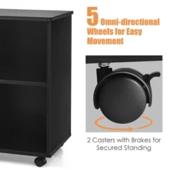 Costway 3-Drawer File Cabinet Mobile Lateral Cabinet Printer Stand EspressoBlack -Famous Furniture Store GUEST b431bcd0 d6f3 44f0 90b6 e23a81253bd0